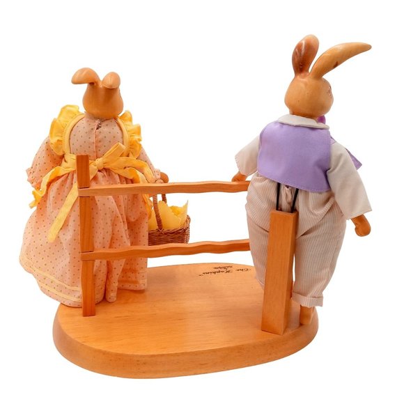 The Hopkins Bunny Rabbit Sculpture Wood Robert Raikes 1990s Numbered Limited - Picture 2 of 16